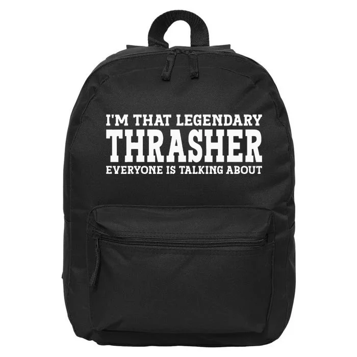 T.H.R.A.S.H.E.R Surname Funny Team Family Last Name T.H.R.A.S.H.E.R 16 in Basic Backpack