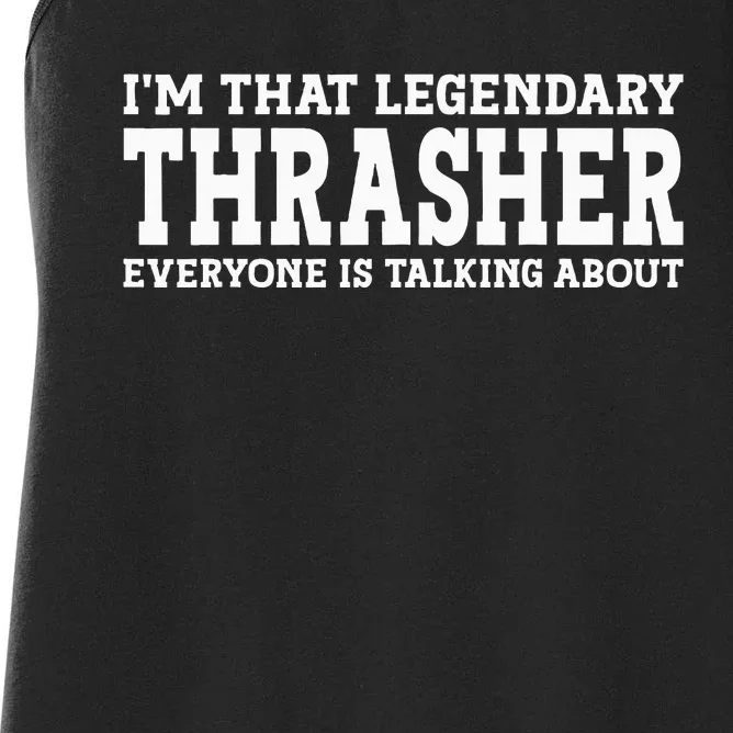 T.H.R.A.S.H.E.R Surname Funny Team Family Last Name T.H.R.A.S.H.E.R Women's Racerback Tank