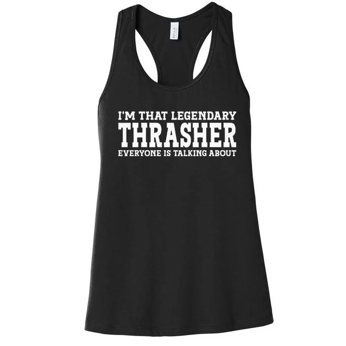 T.H.R.A.S.H.E.R Surname Funny Team Family Last Name T.H.R.A.S.H.E.R Women's Racerback Tank