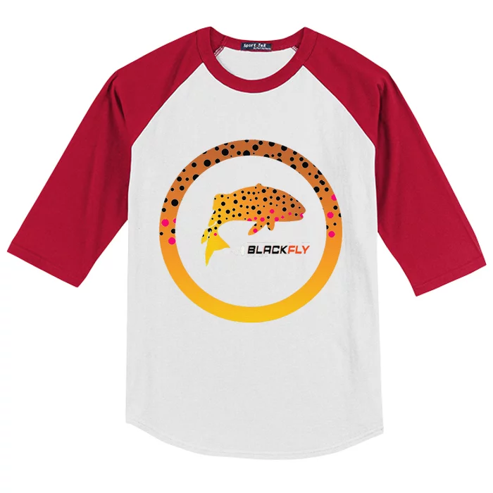 Trout Skin Fly Fishing Gear & Gifts By Black Fly Kids Colorblock Raglan Jersey