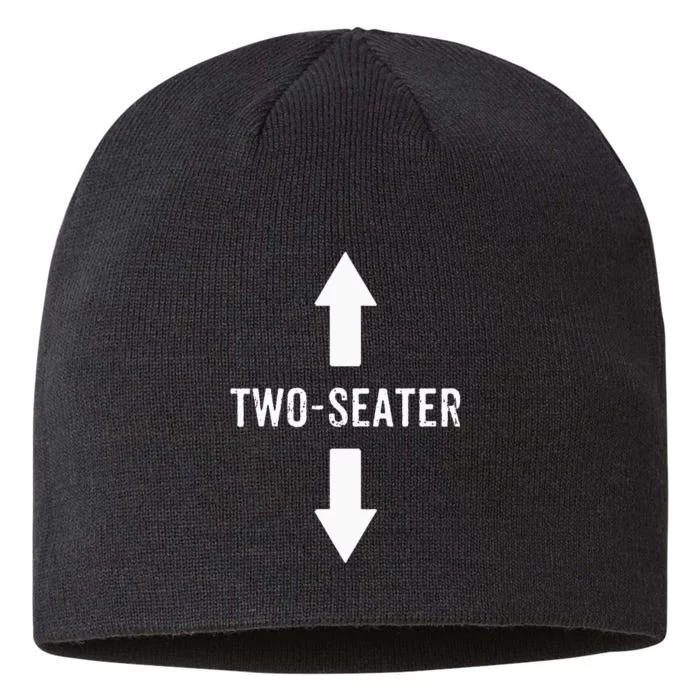 Two Seater For Men 2 Seater Dad Funny Gift 8 1/2in Sustainable Knit Beanie