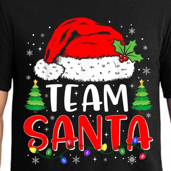 Team Santa Funny Christmas Lights Family Pajamas Matching Pajama Set