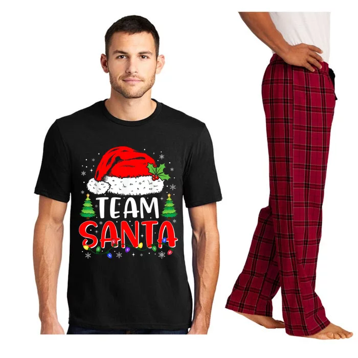 Team Santa Funny Christmas Lights Family Pajamas Matching Pajama Set