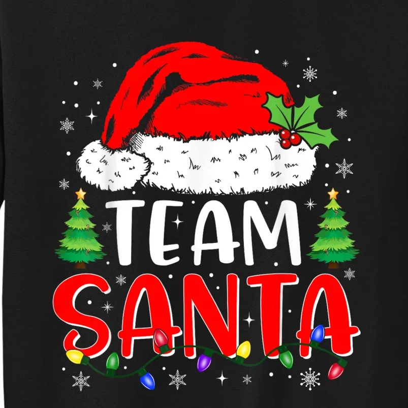 Team Santa Funny Christmas Lights Family Pajamas Matching Tall Sweatshirt