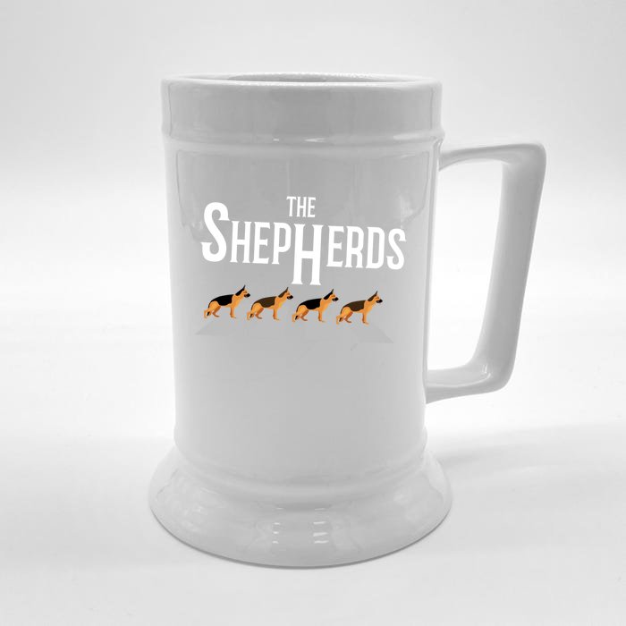 The Shepherds For Ger Shepherd Dog Owners Gift Front & Back Beer Stein