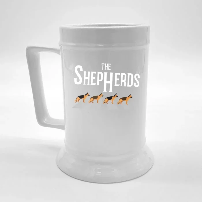 The Shepherds For Ger Shepherd Dog Owners Gift Front & Back Beer Stein