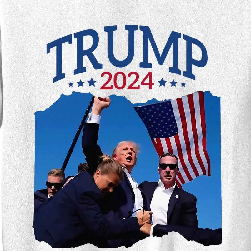 Trump Short Fist Pumped 2024 Pray For Trump NeverS Give Up Sweatshirt