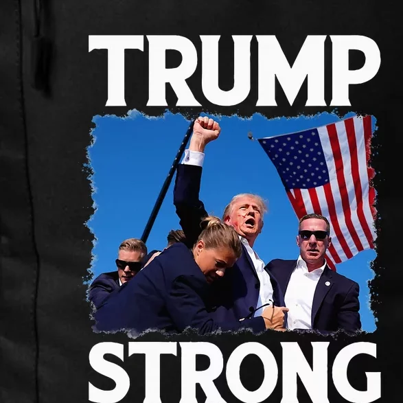 Trump Strong Fist Hand Us Vote Trump 2024 Survives Rally Daily Commute Backpack