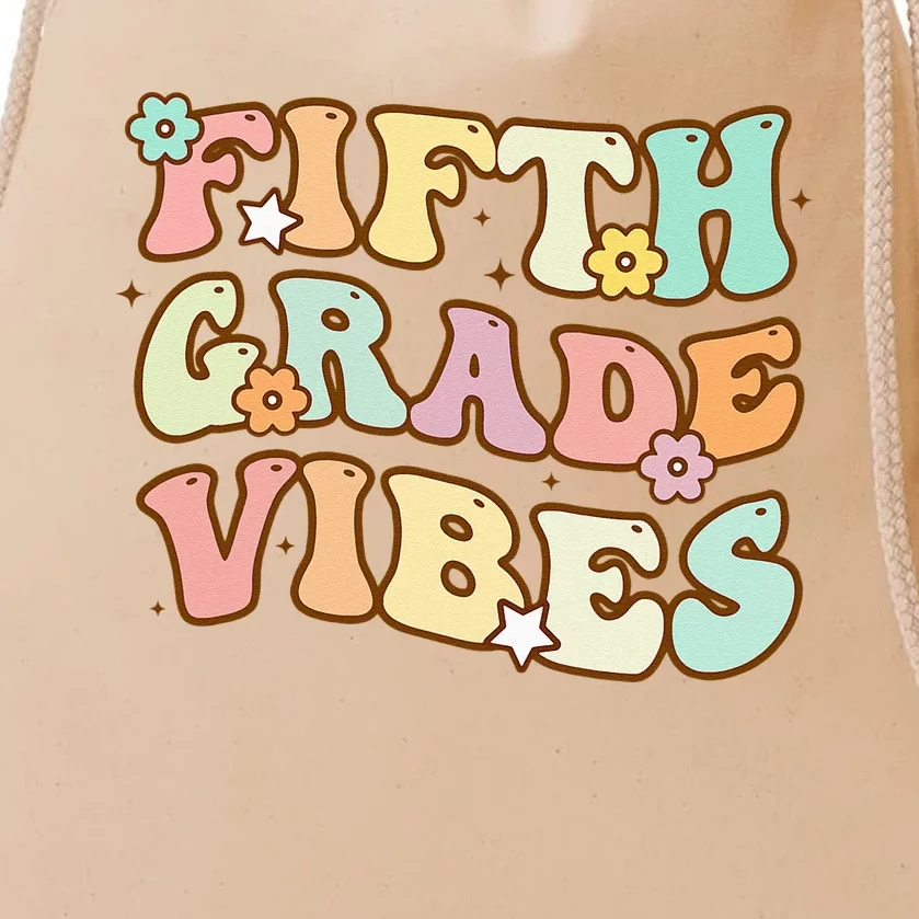 To School Fifth Grade Vibes Student Teacher Women Drawstring Bag