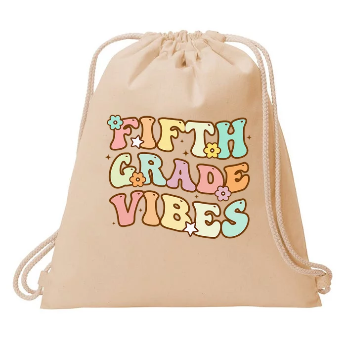 To School Fifth Grade Vibes Student Teacher Women Drawstring Bag