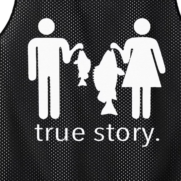 True Story Fishing Mesh Reversible Basketball Jersey Tank