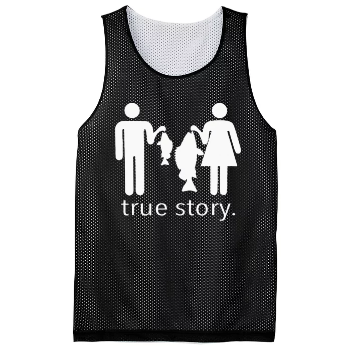 True Story Fishing Mesh Reversible Basketball Jersey Tank