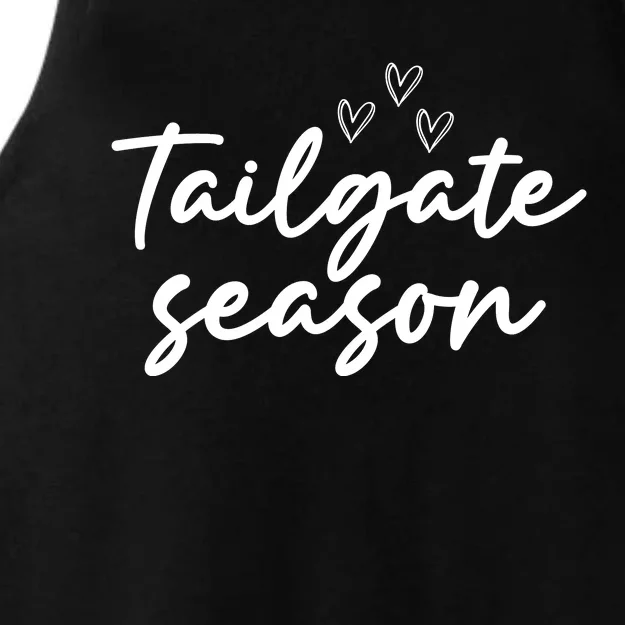 Tailgate Season Football Graphic Ladies Tri-Blend Wicking Tank