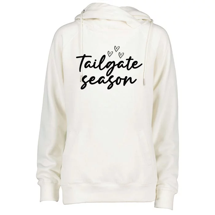 Tailgate Season Football Graphic Womens Funnel Neck Pullover Hood