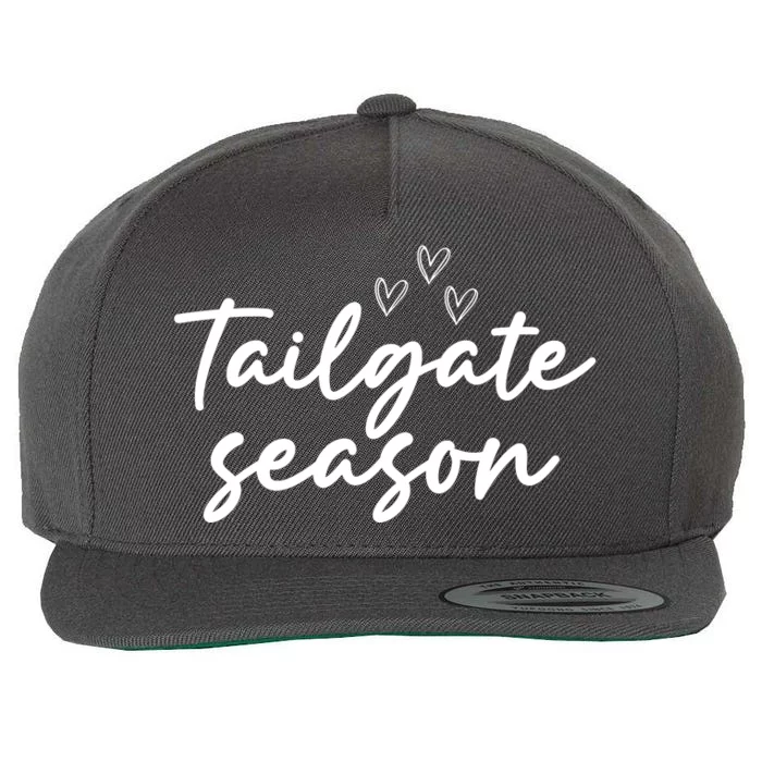 Tailgate Season Football Graphic Wool Snapback Cap