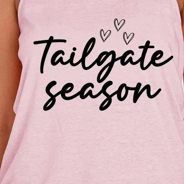 Tailgate Season Football Graphic Women's Knotted Racerback Tank