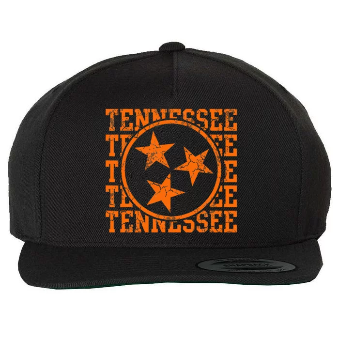 Tennessee State Flag Home Family Wool Snapback Cap