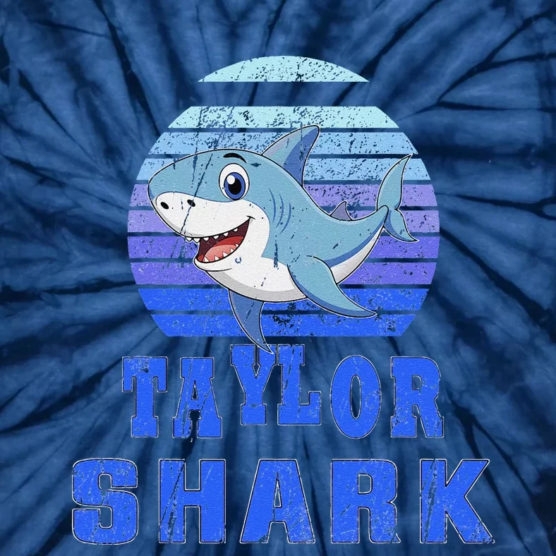 Taylor Shark Family Reunion Squad First Last Name Tie-Dye T-Shirt