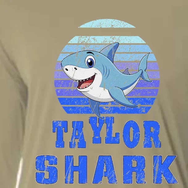 Taylor Shark Family Reunion Squad First Last Name Cooling Performance Long Sleeve Crew