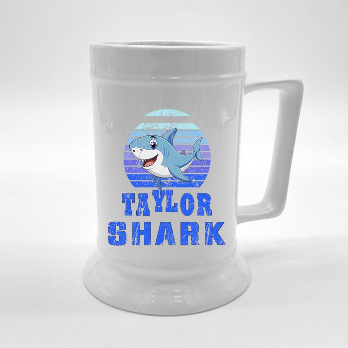 Taylor Shark Family Reunion Squad First Last Name Front & Back Beer Stein