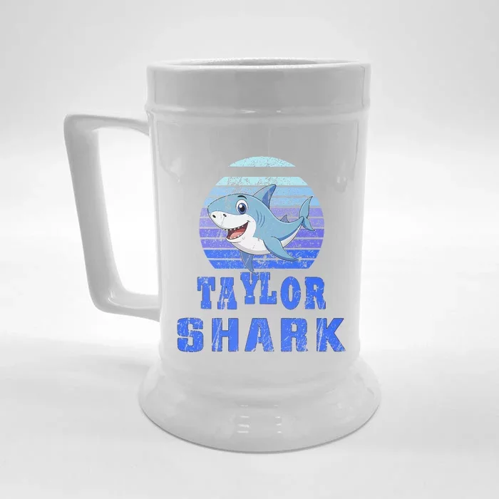 Taylor Shark Family Reunion Squad First Last Name Front & Back Beer Stein