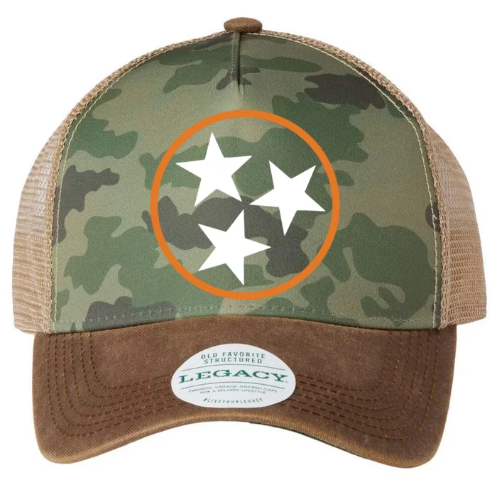 Tennessee Stars Flag Three Star Tristar Stately Legacy Tie Dye Trucker Hat