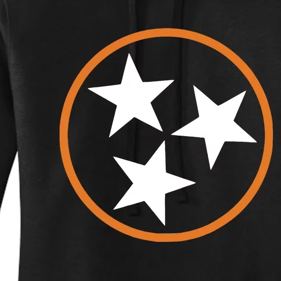 Tennessee Stars Flag Three Star Tristar Stately Women's Pullover Hoodie