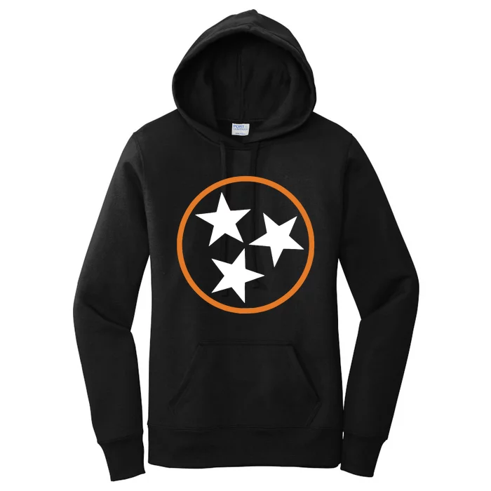 Tennessee Stars Flag Three Star Tristar Stately Women's Pullover Hoodie