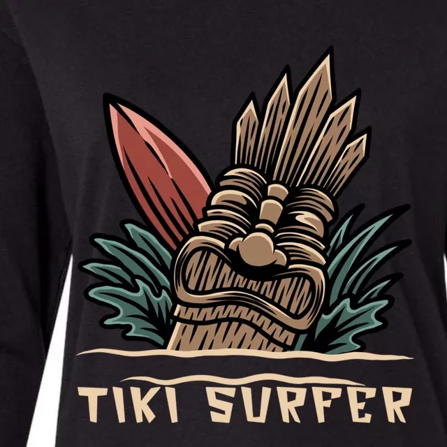 Tiki Surfer Fun In The Sun Hawaii Beach Party Great Family Meaningful Gift Womens Cotton Relaxed Long Sleeve T-Shirt