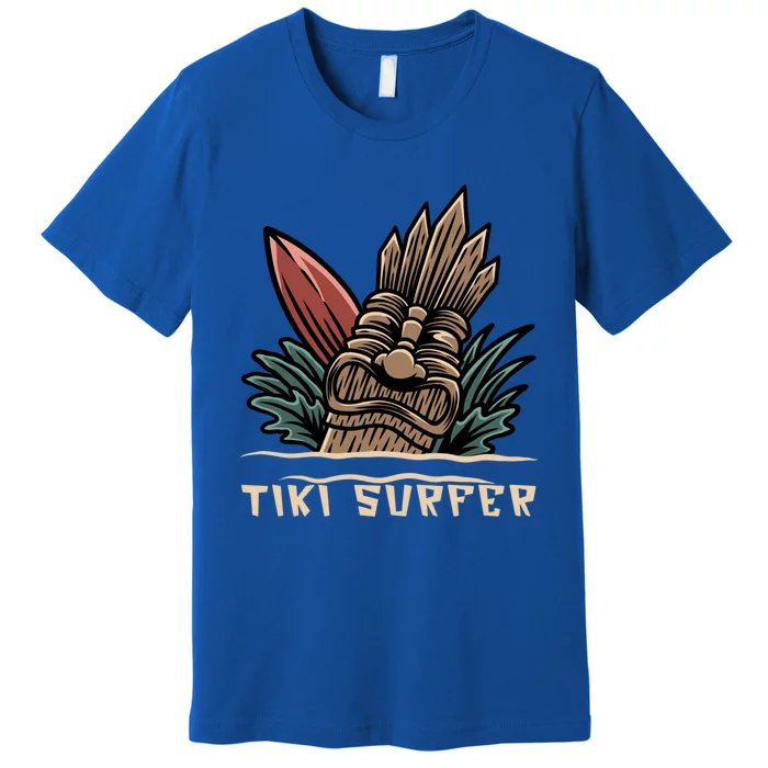 Tiki Surfer Fun In The Sun Hawaii Beach Party Great Family Meaningful Gift Premium T-Shirt