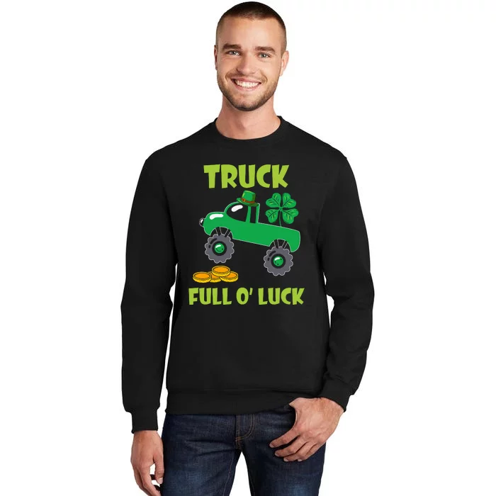 Truck Shamrock Full Oluck Patricks Day Tall Sweatshirt