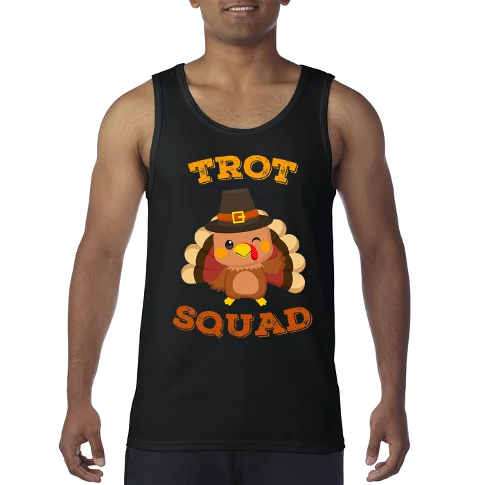 Trot Squad Funny Turkey Thanksgiving Running Costume Tank Top