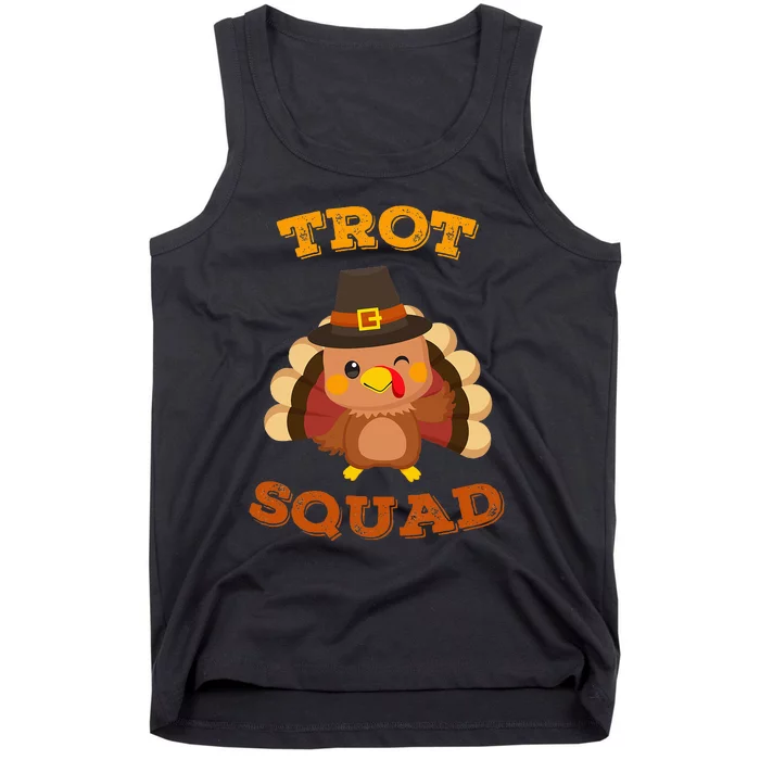 Trot Squad Funny Turkey Thanksgiving Running Costume Tank Top