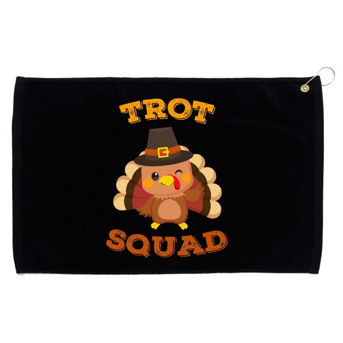 Trot Squad Funny Turkey Thanksgiving Running Costume Grommeted Golf Towel