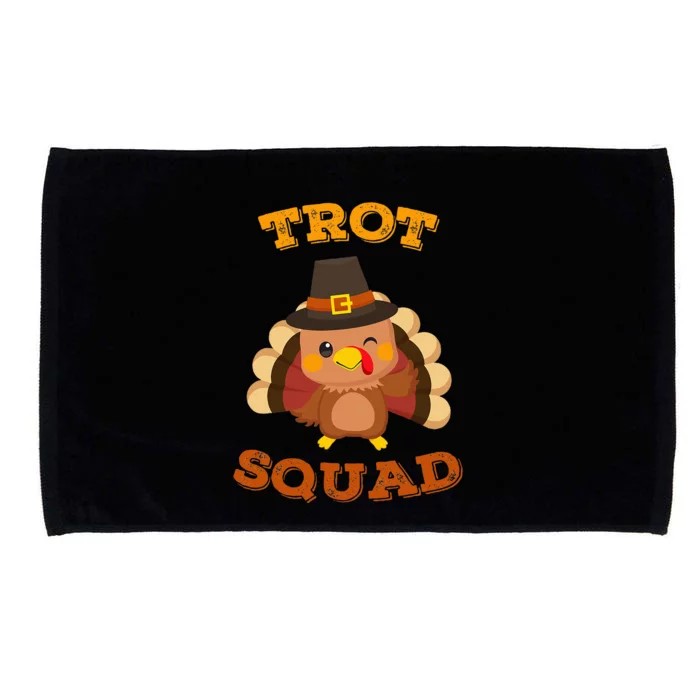 Trot Squad Funny Turkey Thanksgiving Running Costume Microfiber Hand Towel