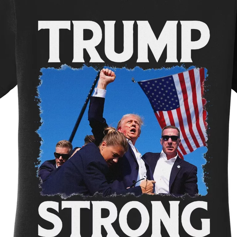 Trump Strong Fist Hand Vote 2024 Bold Design Women's T-Shirt