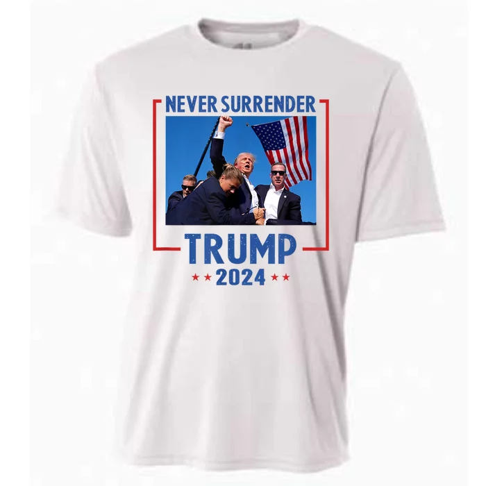 Trump Speech Fist In The Air Pennsylvania Trump 2024 Cooling Performance Crew T-Shirt