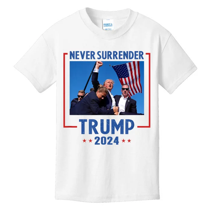 Trump Speech Fist In The Air Pennsylvania Trump 2024 Kids T-Shirt