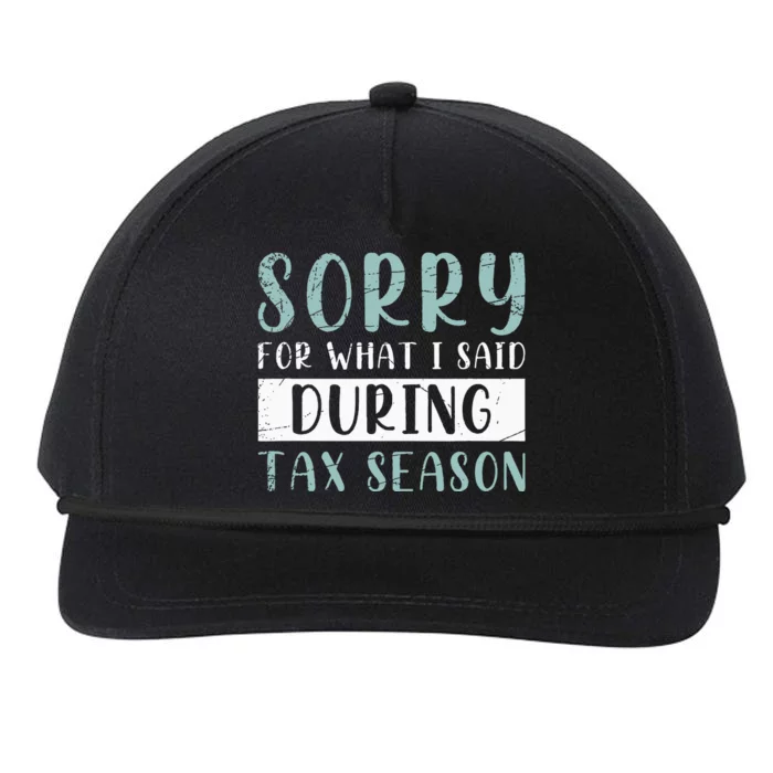 Tax Season Funny Tax Payer Audit CPA Accountant Gift Tax Snapback Five-Panel Rope Hat