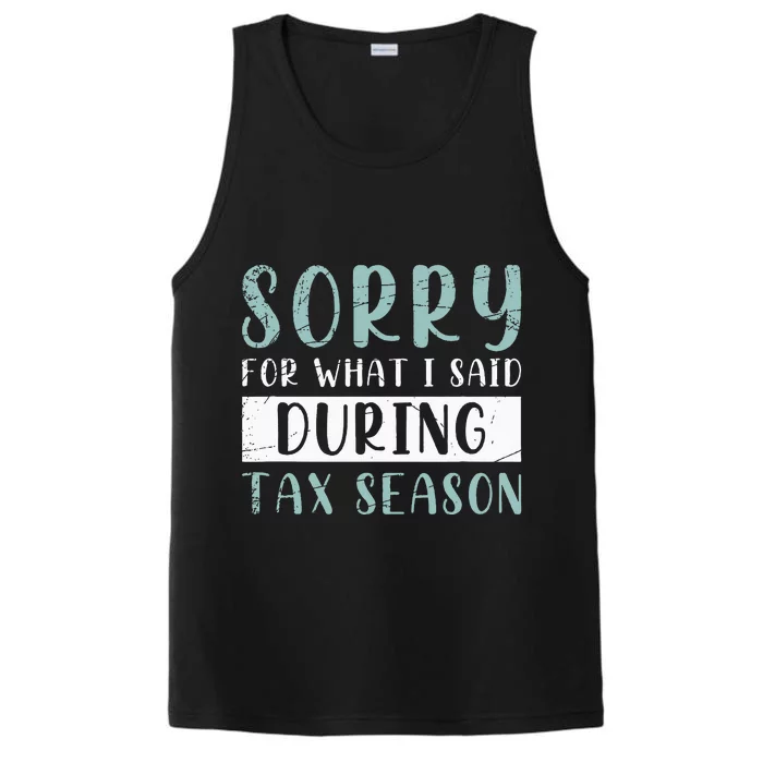 Tax Season Funny Tax Payer Audit CPA Accountant Gift Tax Performance Tank