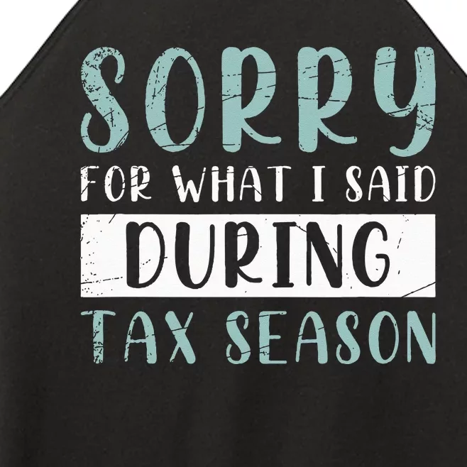 Tax Season Funny Tax Payer Audit CPA Accountant Gift Tax Women’s Perfect Tri Rocker Tank