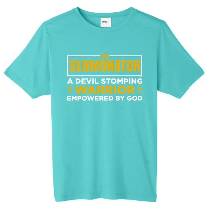 The Sermonator Funny Pastor Preacher Faith ChromaSoft Performance T-Shirt