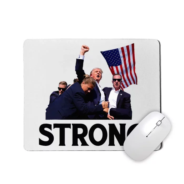 Trump Strong Fist Hand Us Vote Trump 2024 Survives Rally Mousepad