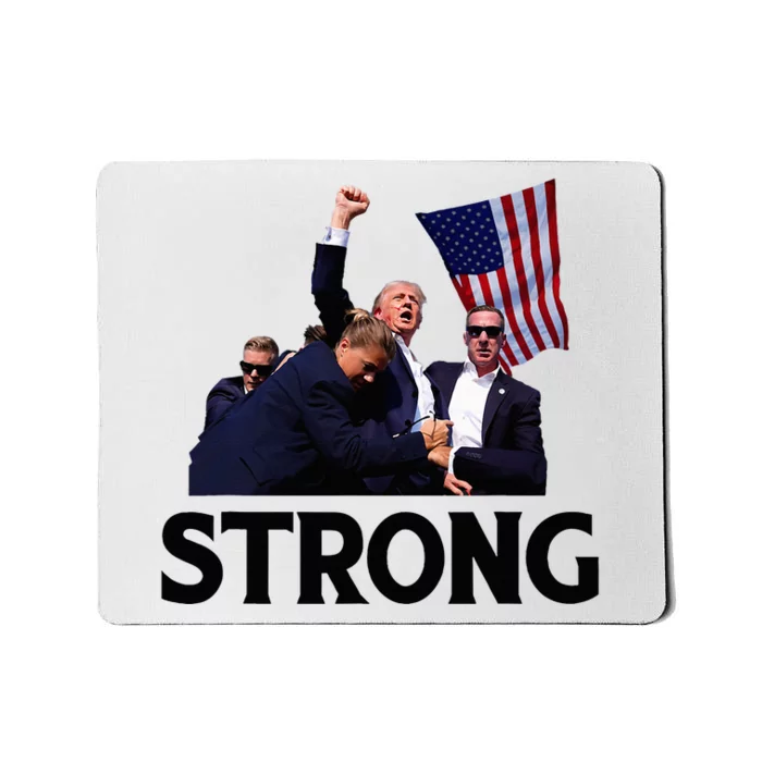 Trump Strong Fist Hand Us Vote Trump 2024 Survives Rally Mousepad