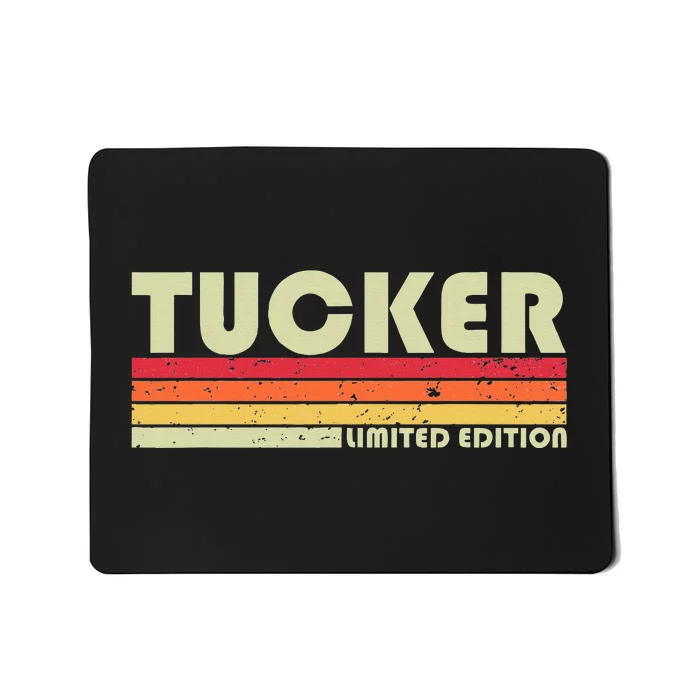 Tucker Surname Funny Retro Vintage 80s 90s Birthday Reunion Mousepad