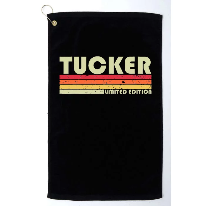 Tucker Surname Funny Retro Vintage 80s 90s Birthday Reunion Platinum Collection Golf Towel