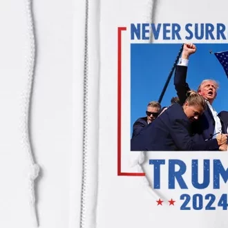 Trump Speech Fist In The Air Pennsylvania Trump 2024 Full Zip Hoodie