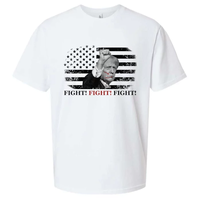 Trump Shooting Fist In Air Fight Blood On Face Sueded Cloud Jersey T-Shirt