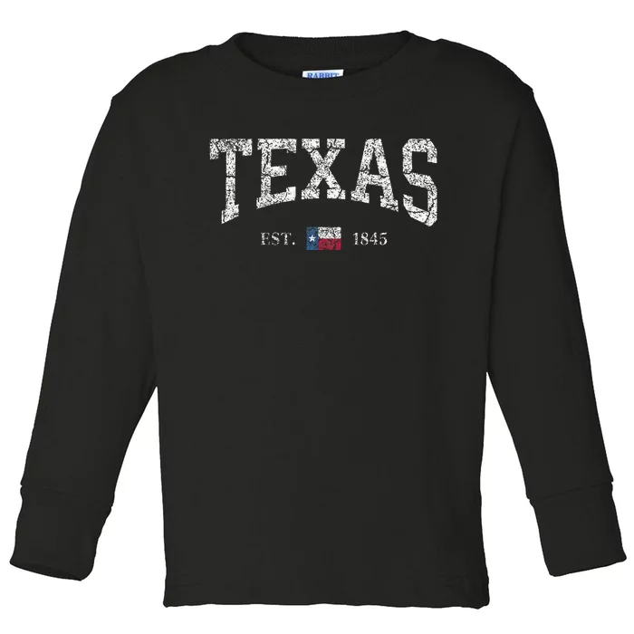 Texas State Flag Toddler Long Sleeve Shirt