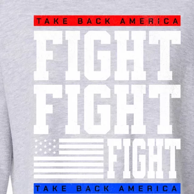 Trump Supporter Fight Merica Take It Back Election 2024 Gift Cropped Pullover Crew